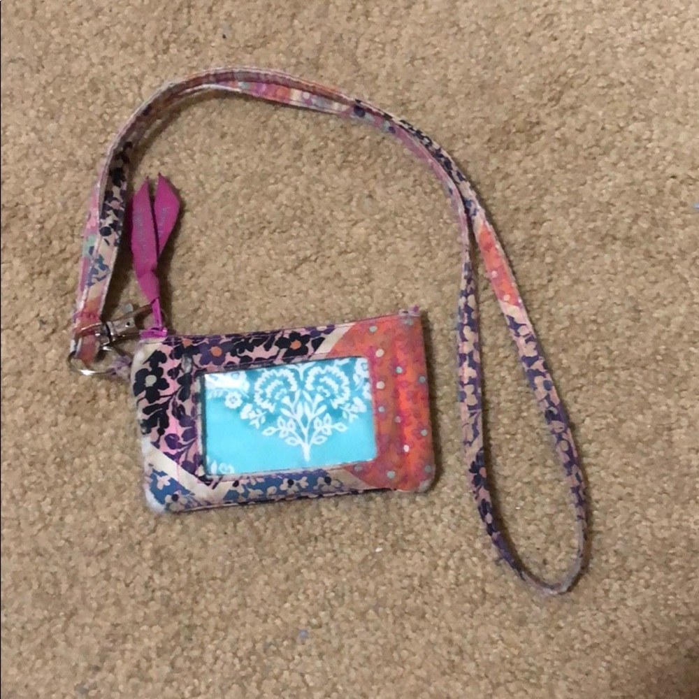 Vera Bradley landyard and id wallet